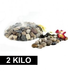 Decoratie steentjes in netje 2 kg   -