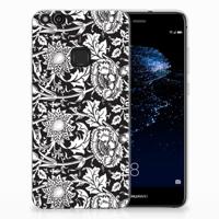 Huawei P10 Lite | TPU Case | Black Flowers