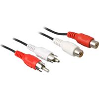 Goobay 50025 audio kabel 1,5 m 2 x RCA Zwart - thumbnail