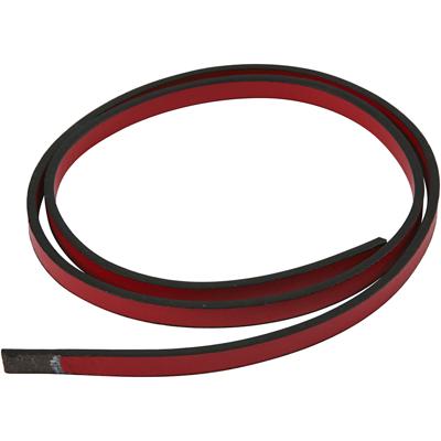 Creativ Company Band van imitatie leer, b: 10 mm, dikte 3 mm, rood, 1 m/ 1 doos