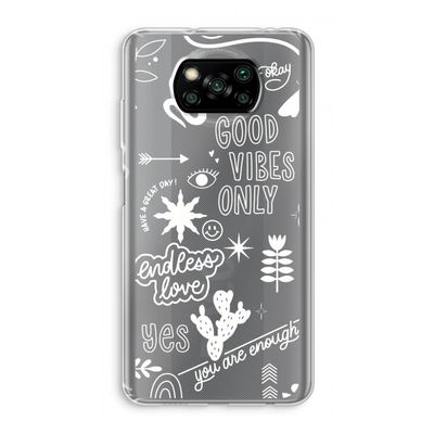 Good vibes: Xiaomi Poco X3 Pro Transparant Hoesje