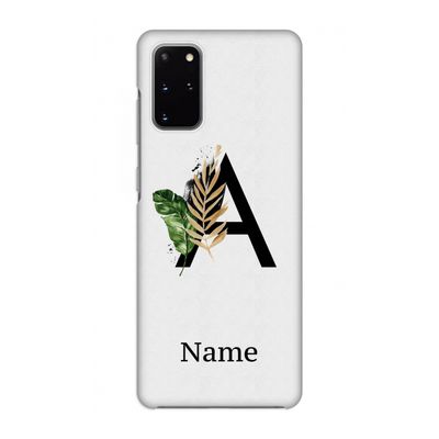 Charcoal Flora: Volledig geprint Samsung Galaxy S20 Plus Hoesje