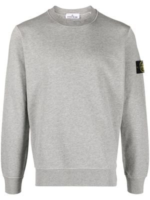 Stone Island sweat en coton à patch Compass - Gris