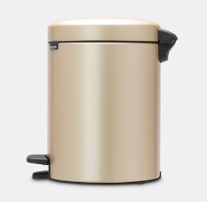 Brabantia newIcon pedaalemmer 12 liter met kunststof binnenemmer - Champagne