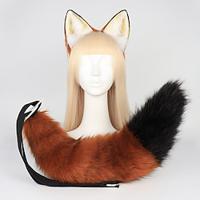 Dierlijke cosplay kostuums nepbont kat vos wolf harige staart en oren hoofdband voor halloween party kostuumaccessoires Lightinthebox - thumbnail