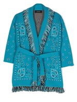 Alanui Kids cardigan en maille intarsia - Bleu - thumbnail