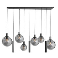 Steinhauer Eettafel hanglampBollique zwart met rookglas - 3798ZW
