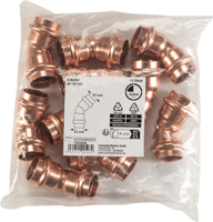 Cornat Perskoppeling Boog 45Gr 22Mm 10St - TP650422B