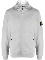 Stone Island Compass-motif cotton hoodie - Gris