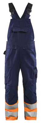 Blåkläder High-Vis bretelbroek 26621800 | Marineblauw/Oranje | Maat 48 - 7330509727454