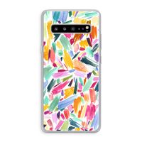 Watercolor Brushstrokes: Samsung Galaxy S10 5G Transparant Hoesje