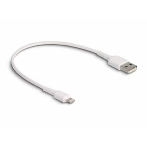 Delock USB-laadkabel USB 2.0 Apple Lightning stekker, USB-A stekker 0.3 m Wit 87866