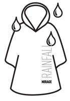 Mirage Rainfall regenponcho unisize - blauw - thumbnail