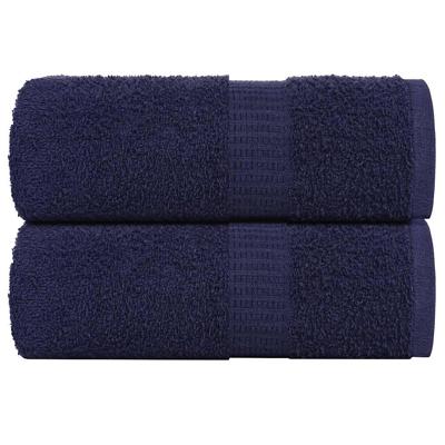 VidaXL Gastendoekjes 2 st 30x50 cm 360 g/m² 100% katoen marineblauw