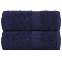 VidaXL Gastendoekjes 2 st 30x50 cm 360 g/m² 100% katoen marineblauw