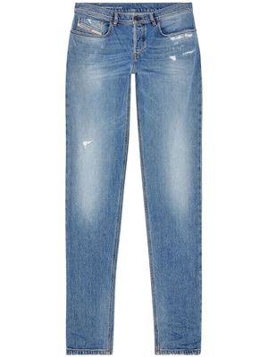 Diesel jean cigarette à taille basse - Bleu