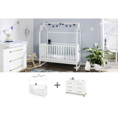 Set ledikant en commode 'Hilda & Riva' extra breed