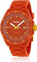 Horlogeband (Band + Kastcombinatie) Fossil AM4504 Onderliggend Silicoon Oranje 22mm