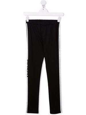 Balmain Kids legging à logo imprimé - Noir