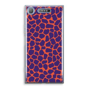 Purple Giraffe: Sony Xperia XZ1 Transparant Hoesje