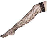 Sexy Linger over knie sokken Sexy Fishnet Lace nylon top mesh dij hoge kousen panty lange Panty's (zwart)