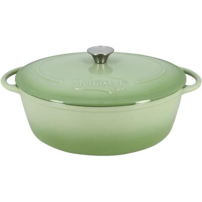 Braadpan - MENASTYL - 6020072 - Rond - Geëmailleerd gietijzer - Groen - 6,5 liter