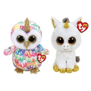 Ty - Knuffel - Beanie Buddy - Enchanted Owl & Pegasus Unicorn