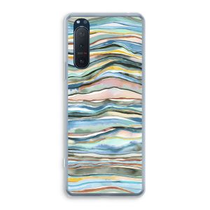 Watercolor Agate: Sony Xperia 5 II Transparant Hoesje