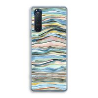 Watercolor Agate: Sony Xperia 5 II Transparant Hoesje