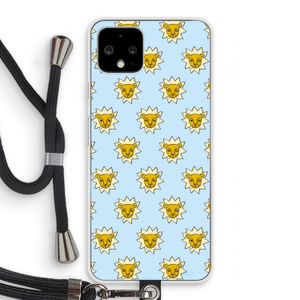 Leeuwenkoppen: Pixel 4 Transparant Hoesje met koord