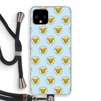 Leeuwenkoppen: Pixel 4 Transparant Hoesje met koord