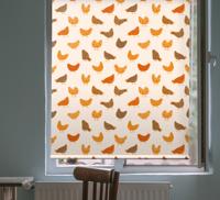 Dieren rolgordijnen Oranje en bruin vogelpatroon