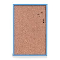 Zeller prikbord incl. punaises - 40 x 60 cm - blauw - kurk - Prikborden - thumbnail