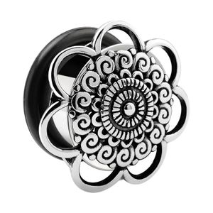 Tunnel met Mandala-design Chirurgisch staal 316L Tunnels & Plugs