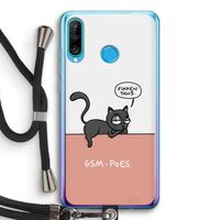 GSM poes: Huawei P30 Lite Transparant Hoesje met koord