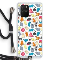 Kleurrijke katten: Samsung Galaxy S10 Lite Transparant Hoesje met koord