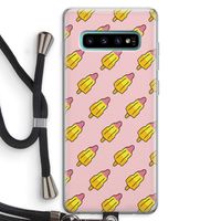 Waterijsjes: Samsung Galaxy S10 Plus Transparant Hoesje met koord