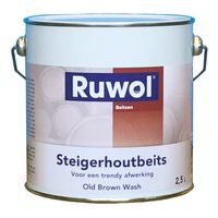 Ruwol Steigerhoutbeits Old Brown Wash 2,5 liter - thumbnail