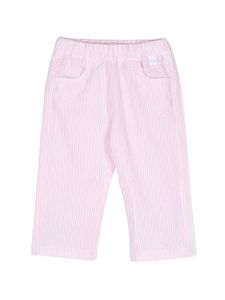 Il Gufo pantalon en coton à rayures - Rose