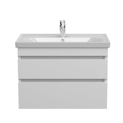 Badkamermeubel Finn 60x59x45cm Wit Glans met keramische wastafel