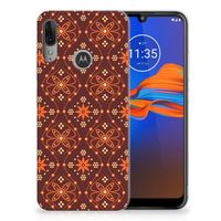 Motorola Moto E6 Plus TPU bumper Batik Brown