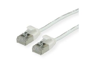 ROLINE F/UTP DataCenter Patchkabel Cat.6A (Class EA), LSOH, extra dun, wit, 0,3 m