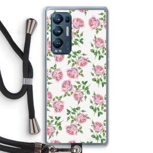 Kleine roosjes: Oppo Find X3 Neo Transparant Hoesje met koord