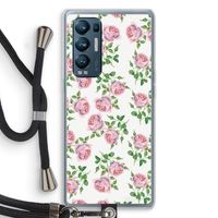 Kleine roosjes: Oppo Find X3 Neo Transparant Hoesje met koord