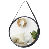 MISOU Spiegel Rond Zwart met Frame 51 cm Wandspiegel Badkamerspiege...