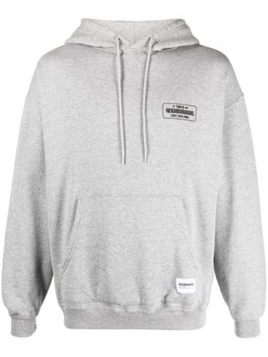 Neighborhood hoodie en coton à logo imprimé - Gris