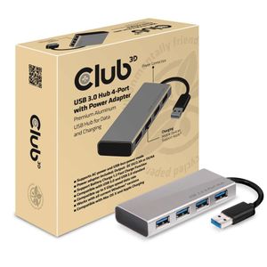 Club 3D Club 3D USB 3.0 Hub 4-Port + Adapter