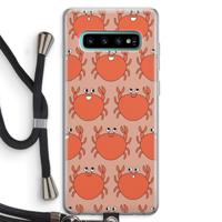 Krab: Samsung Galaxy S10 Plus Transparant Hoesje met koord