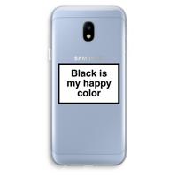 Black is my happy color: Samsung Galaxy J3 (2017) Transparant Hoesje
