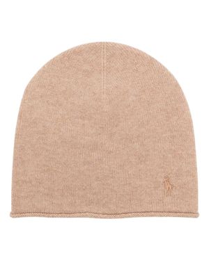 Polo Ralph Lauren bonnet à logo Polo Bear - Marron